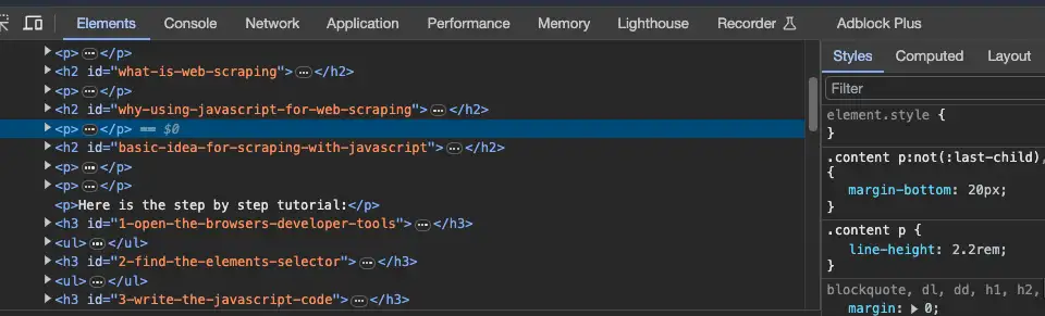basic javascript web scraping with developer tools.webp